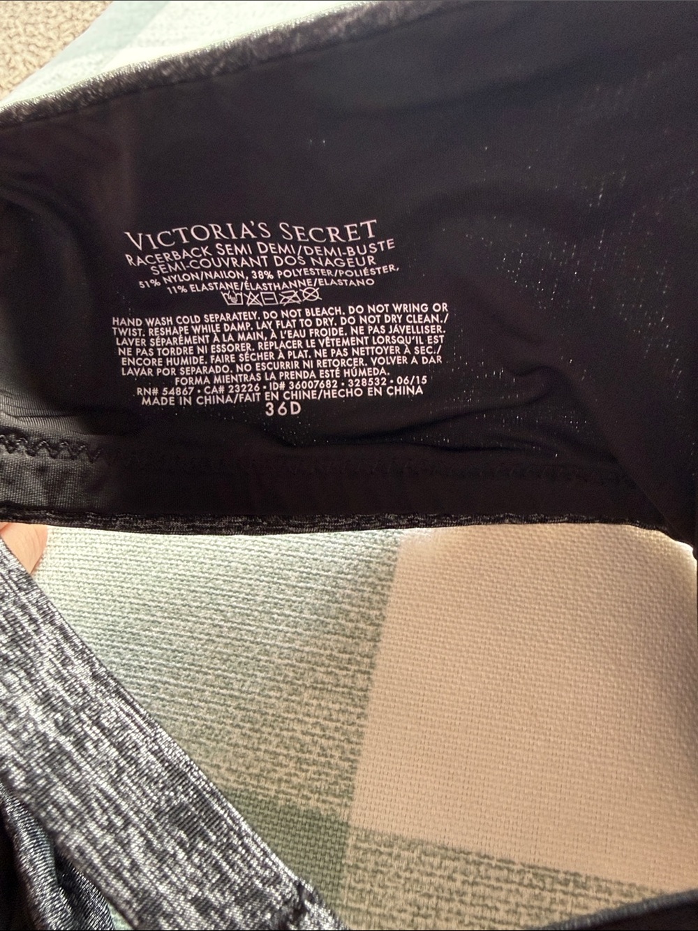 Victoria’s Secret T-back Bra Racerback Demi- Nude, White & Charcoal Pack. - Picture 5 of 6